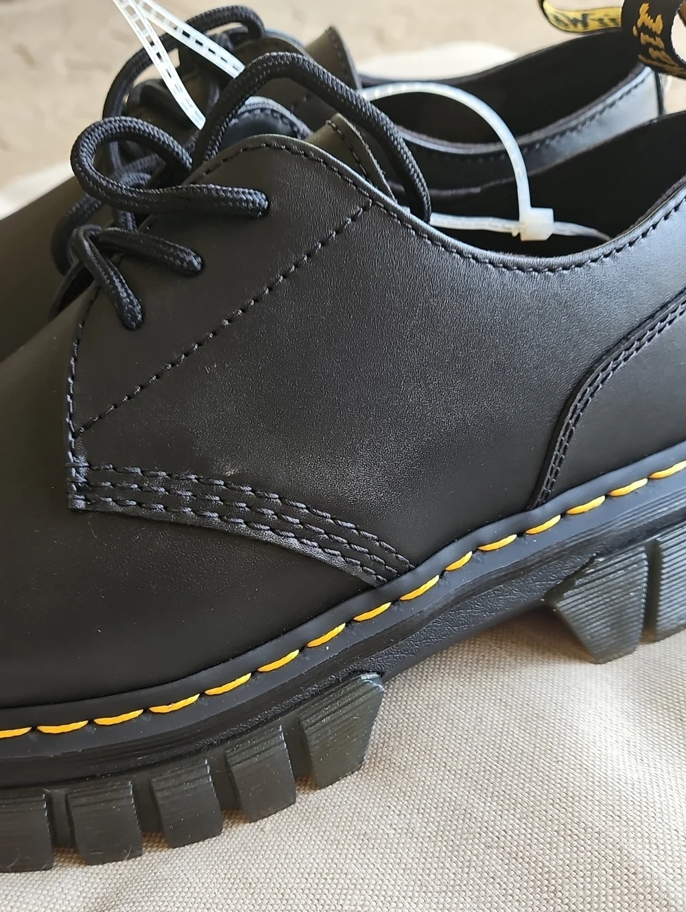 Dr Martens Audrick Platform Oxford Shoes In Black, Woman's 10